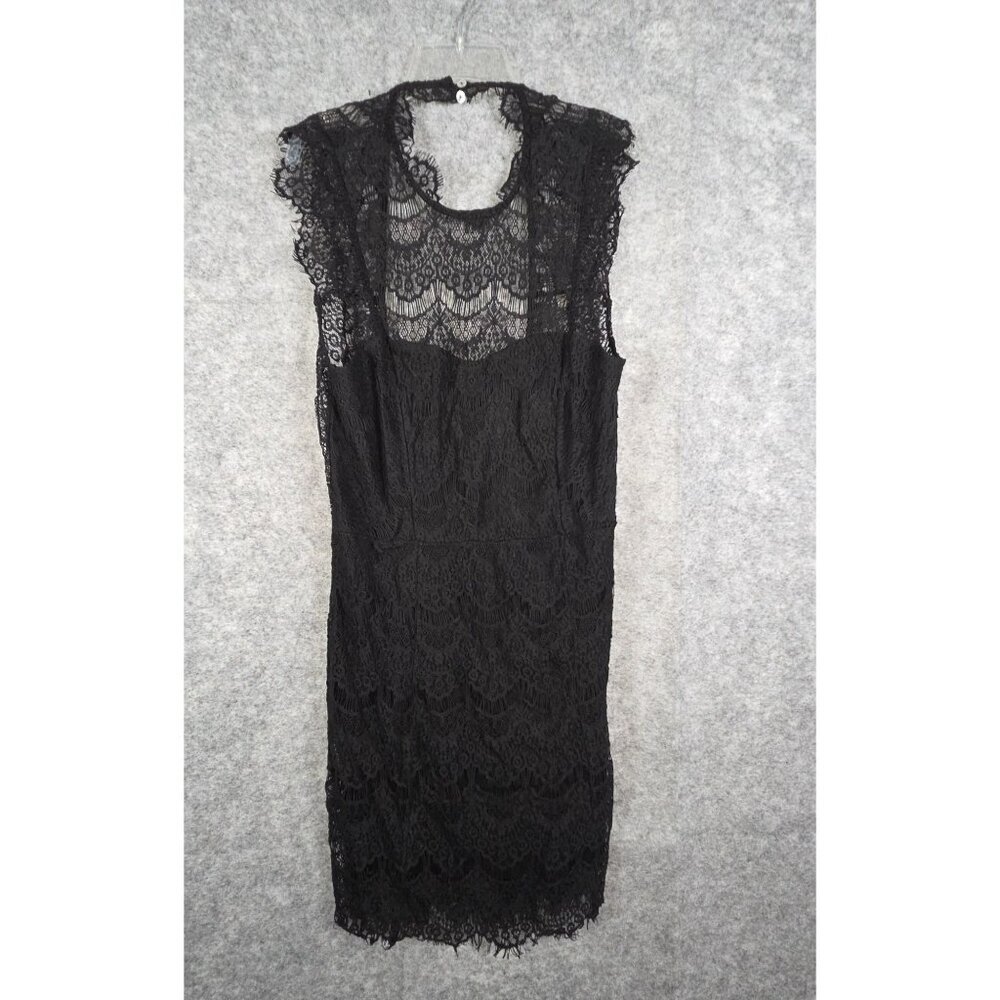 Free People Black Lace Midi Dress
